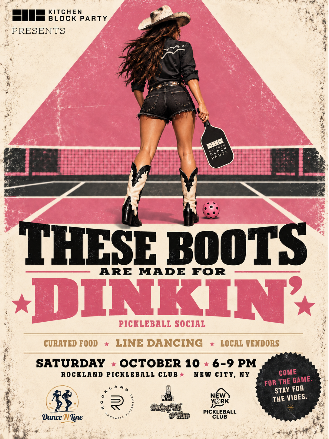 These Boots Are Made for Dinkin, a pickleball and line dancing social. Get tickets.